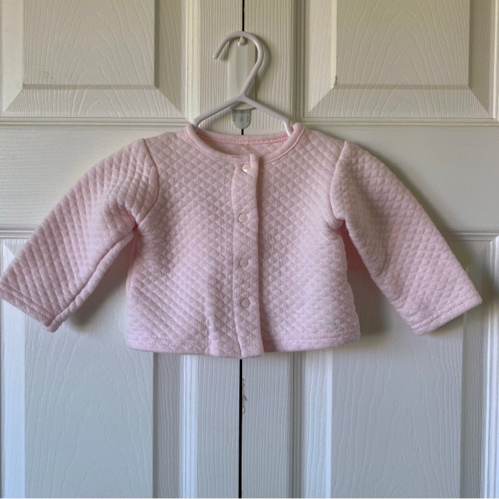 Baby Girls Pink 3-6M Kylie & Deena Quilted Cardigan